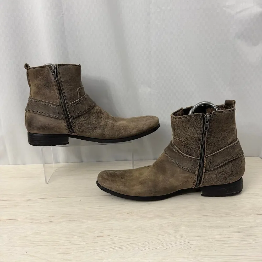 Bed Stu Boots Mens Size 13 Innovator Ankle Brown Leather Distressed Moto